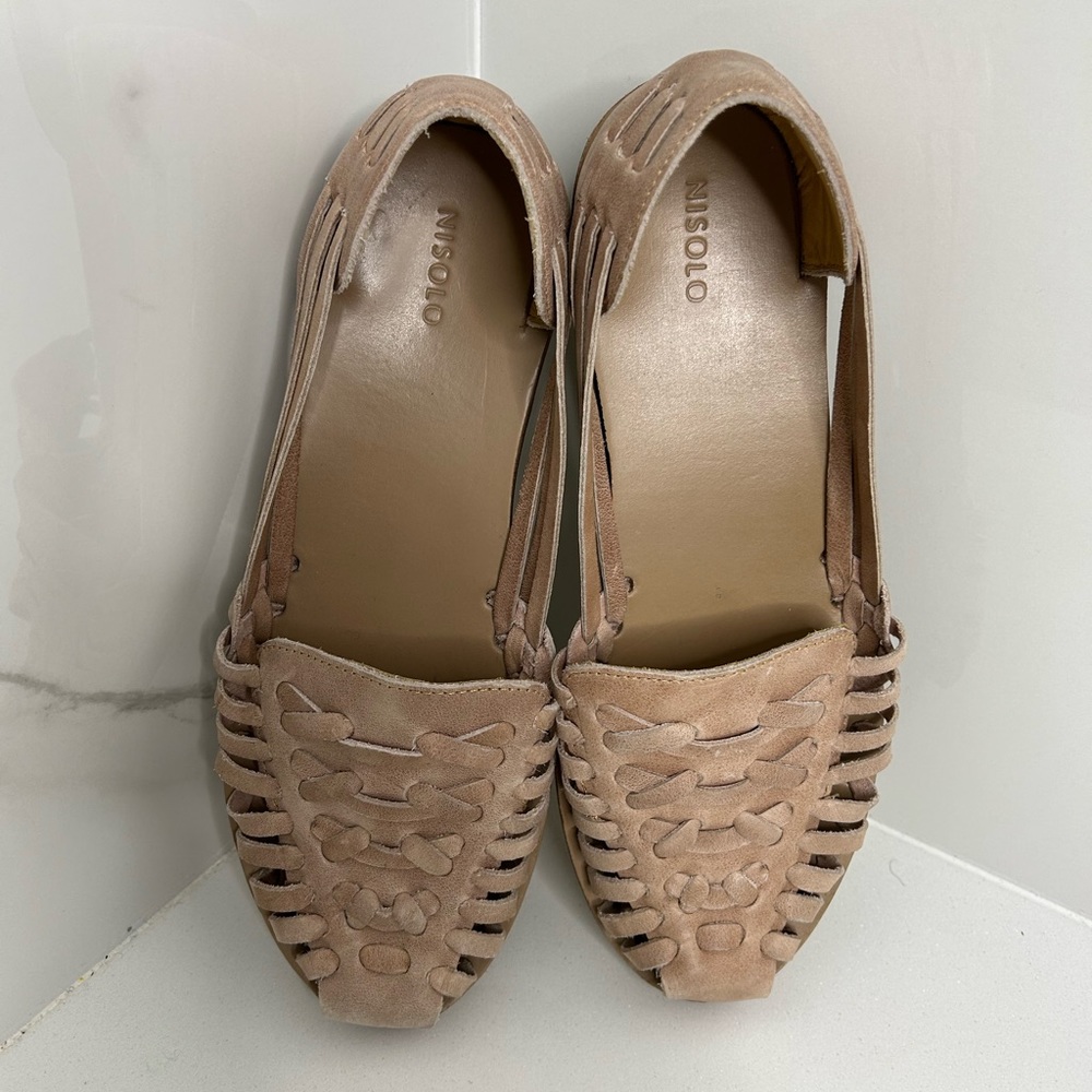 Nisolo Women's Tan Huarache Sandals - Picture 7 of 10